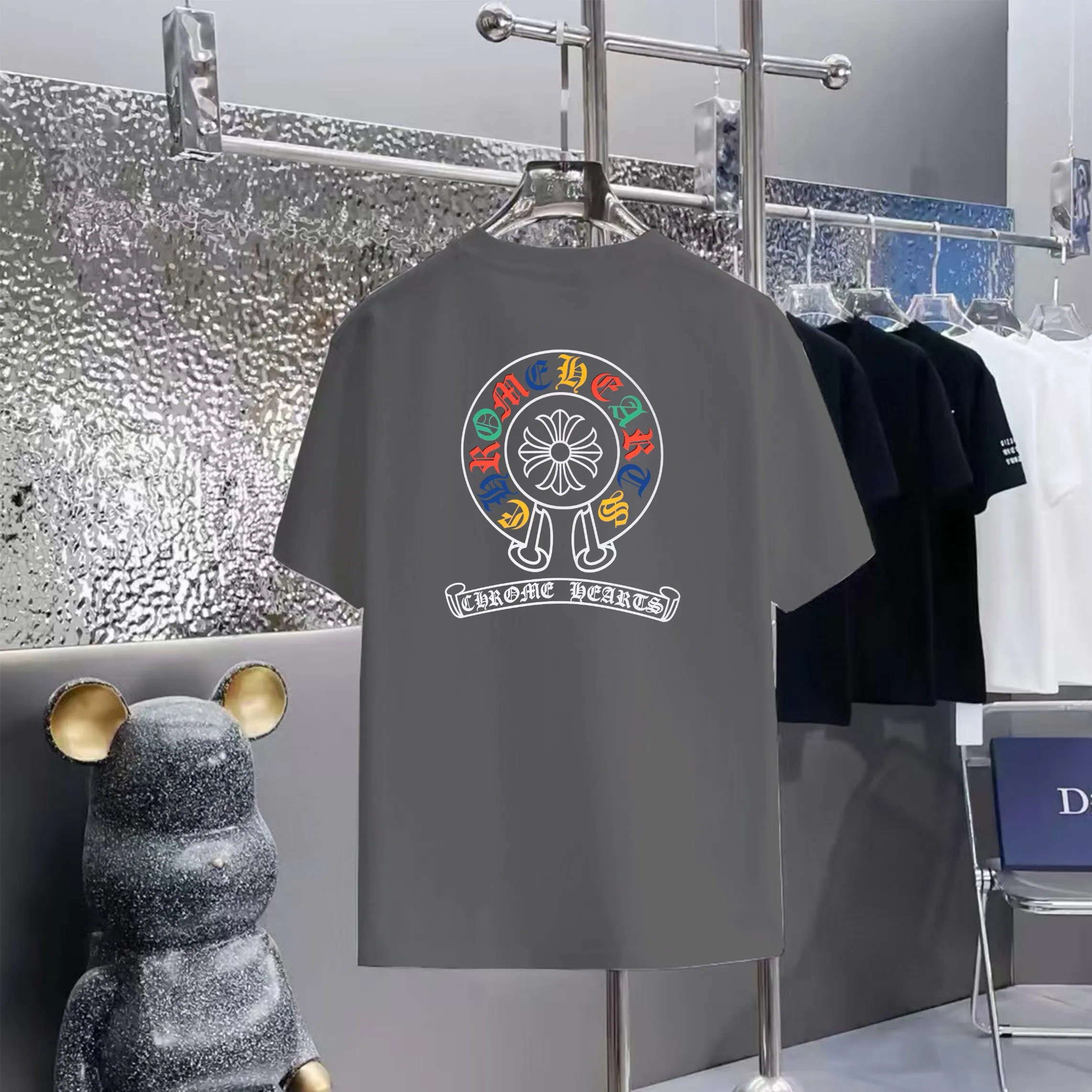 80 Chrome Hearts T 1:1 1×1 Same Style logo OS ：Black，White， ，Red， Gray Size：XS-L